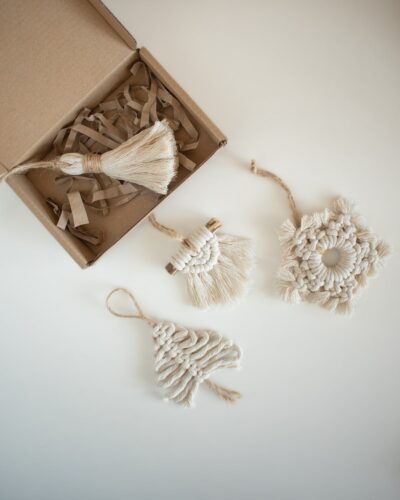 Set 4 Adornos Navideños Naturales