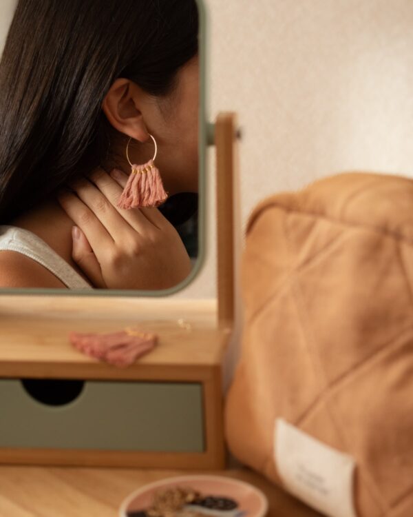 aros argolla y flecos lateral