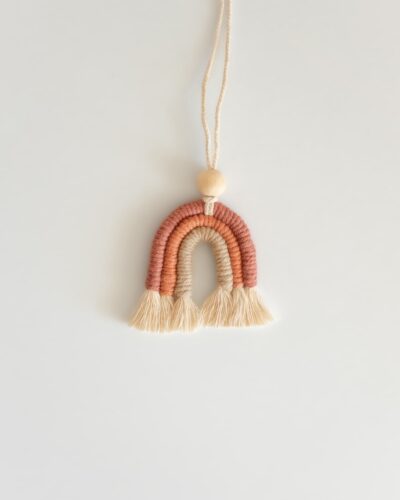 colgante para auto arcoiris terracota