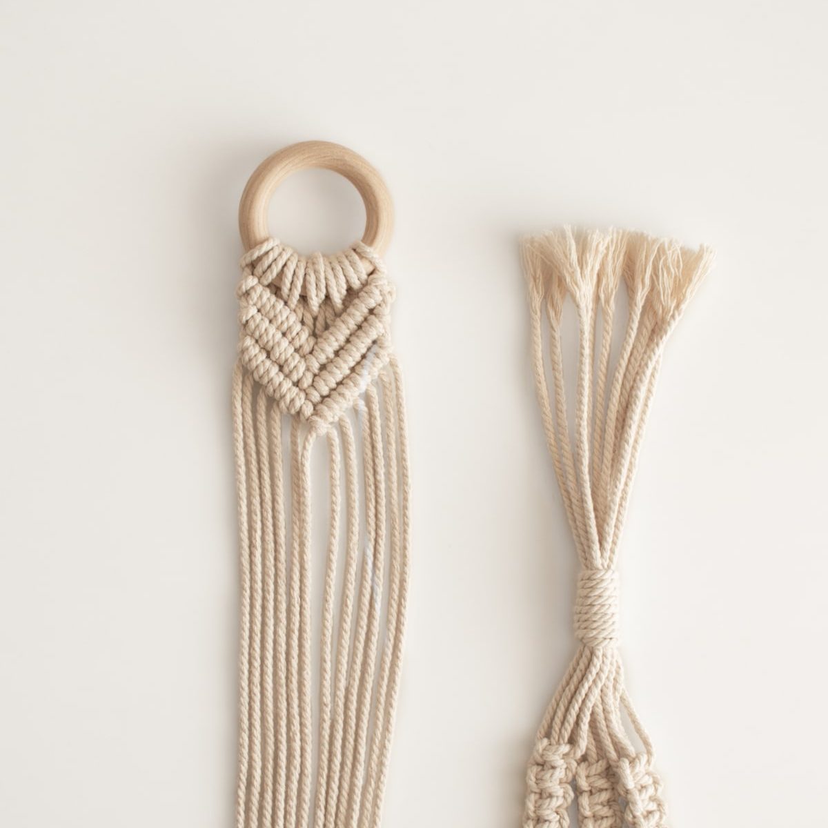 colgador para plantas argolla madera