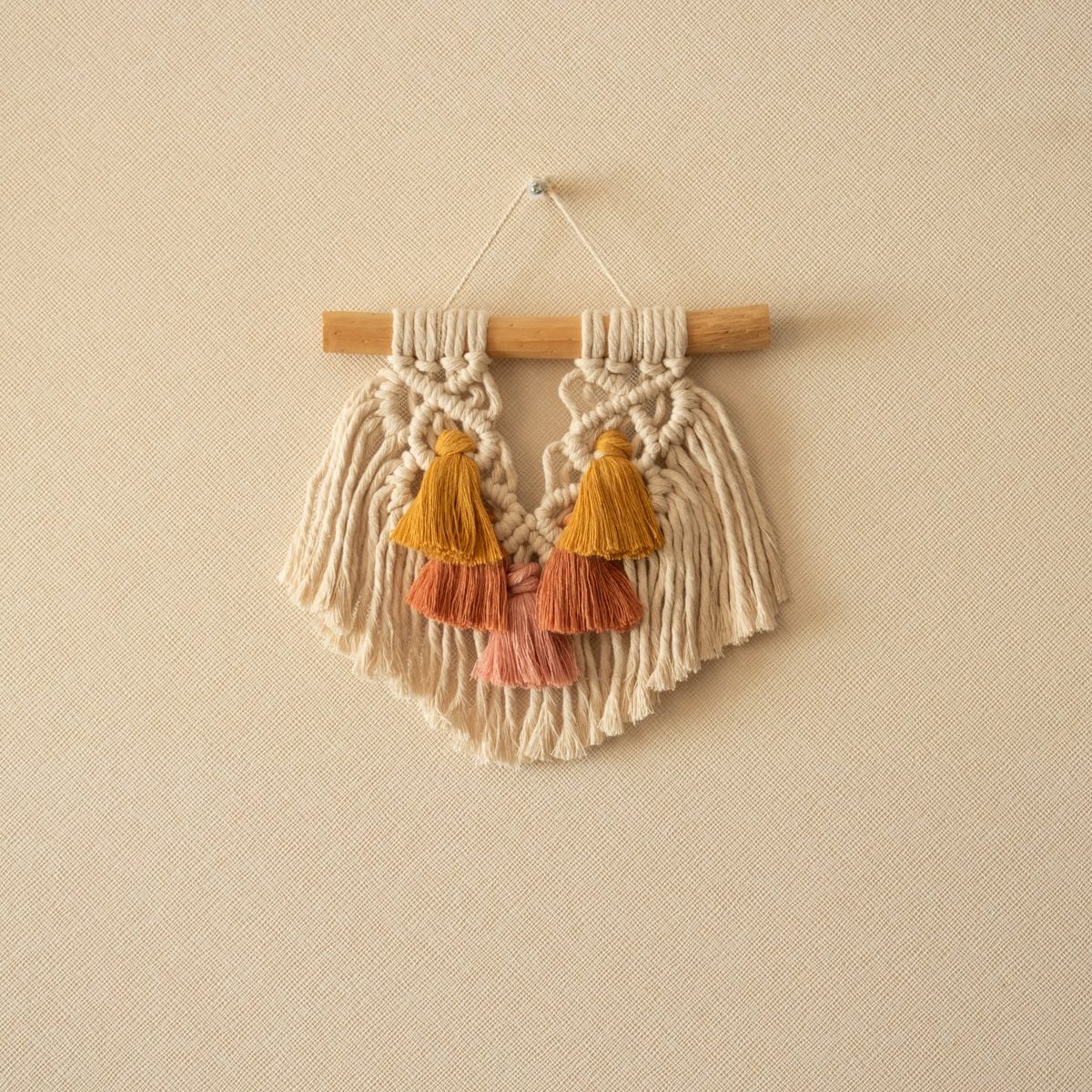 mini mural de macrame colores