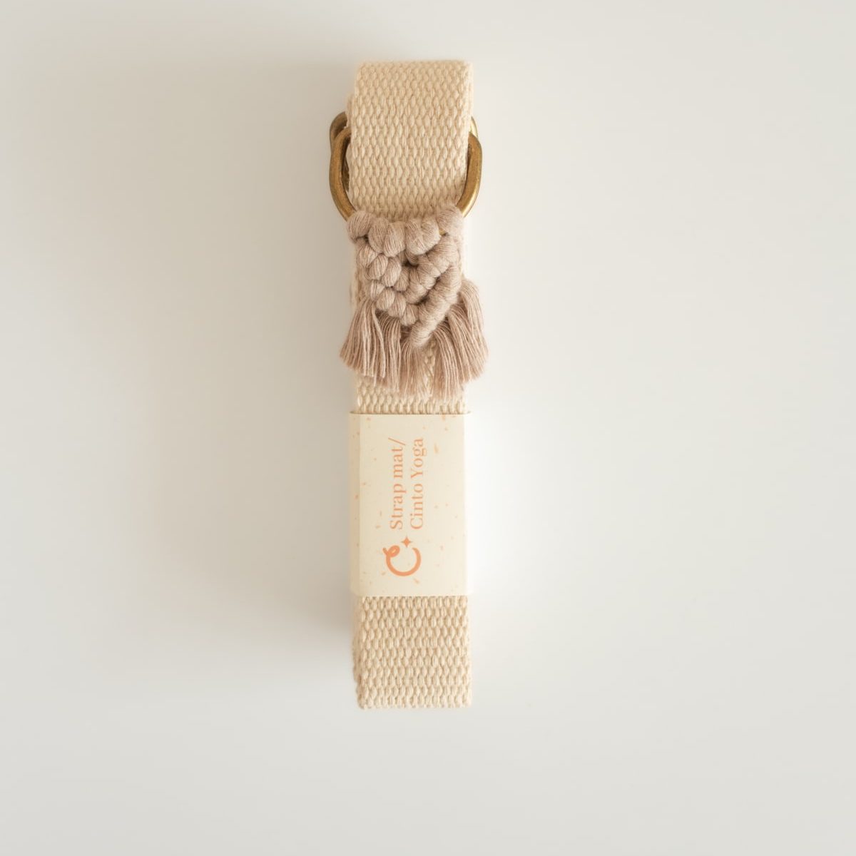 strap mat de yoga beige