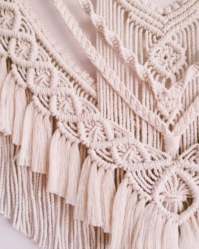 mural de macrame detalle
