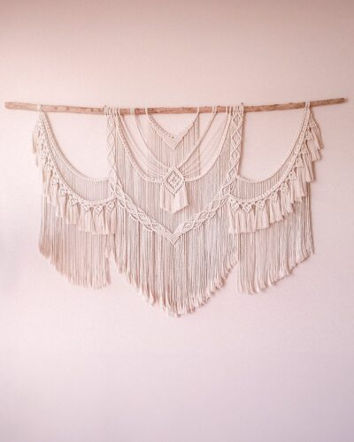 mural de macrame grande