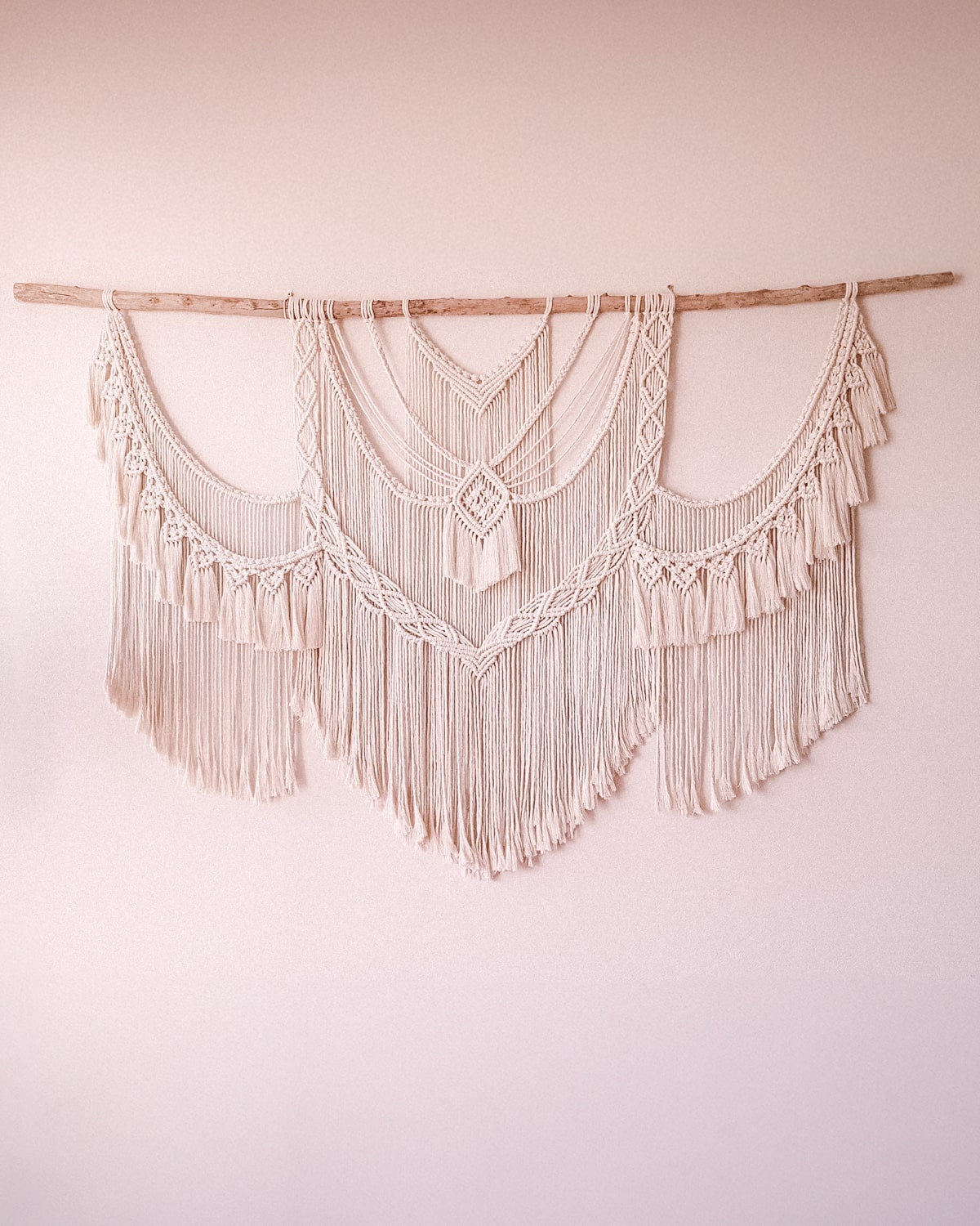 mural de macrame grande