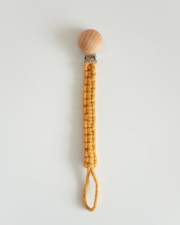 porta chupete mostaza