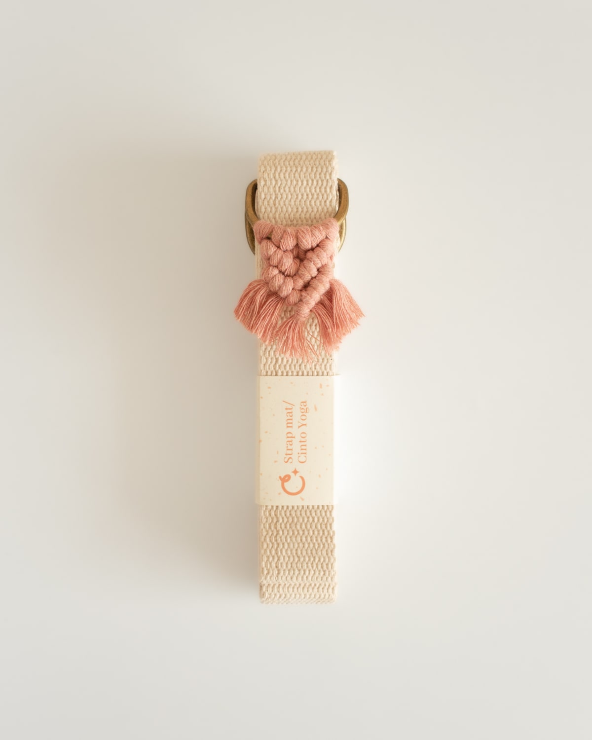 strap mat de yoga rosado